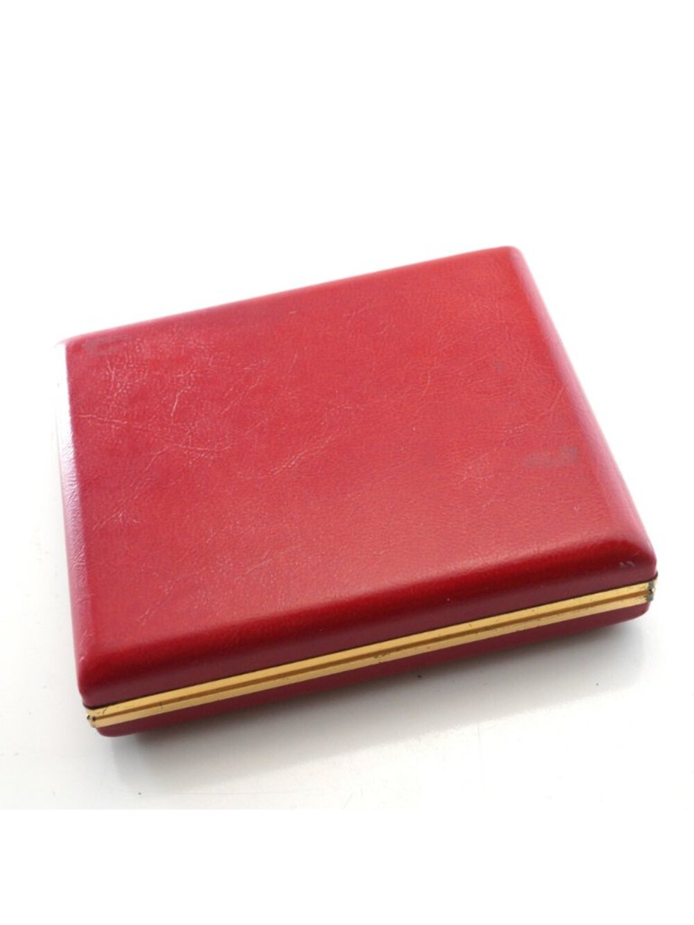 Vintage Red Jewelry Earrings Travel Storage Case Clamshell - Picture 3 of 7